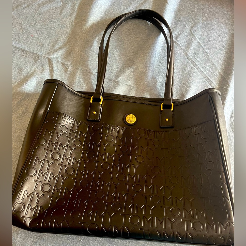 💛 TOMMY HILFIGER BLACK BIG BAG PURSE 💛